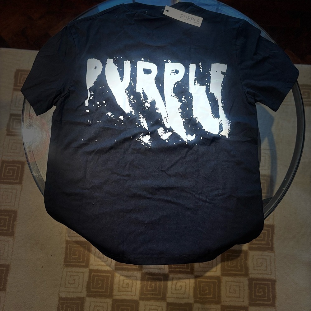 Purple Black Graphic Men's Shirt